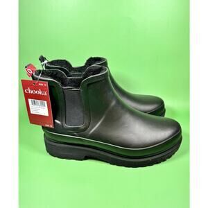 Chooka Waterproof Faux Fur Lined Rubber Rain Boot NWT Womens Size 10